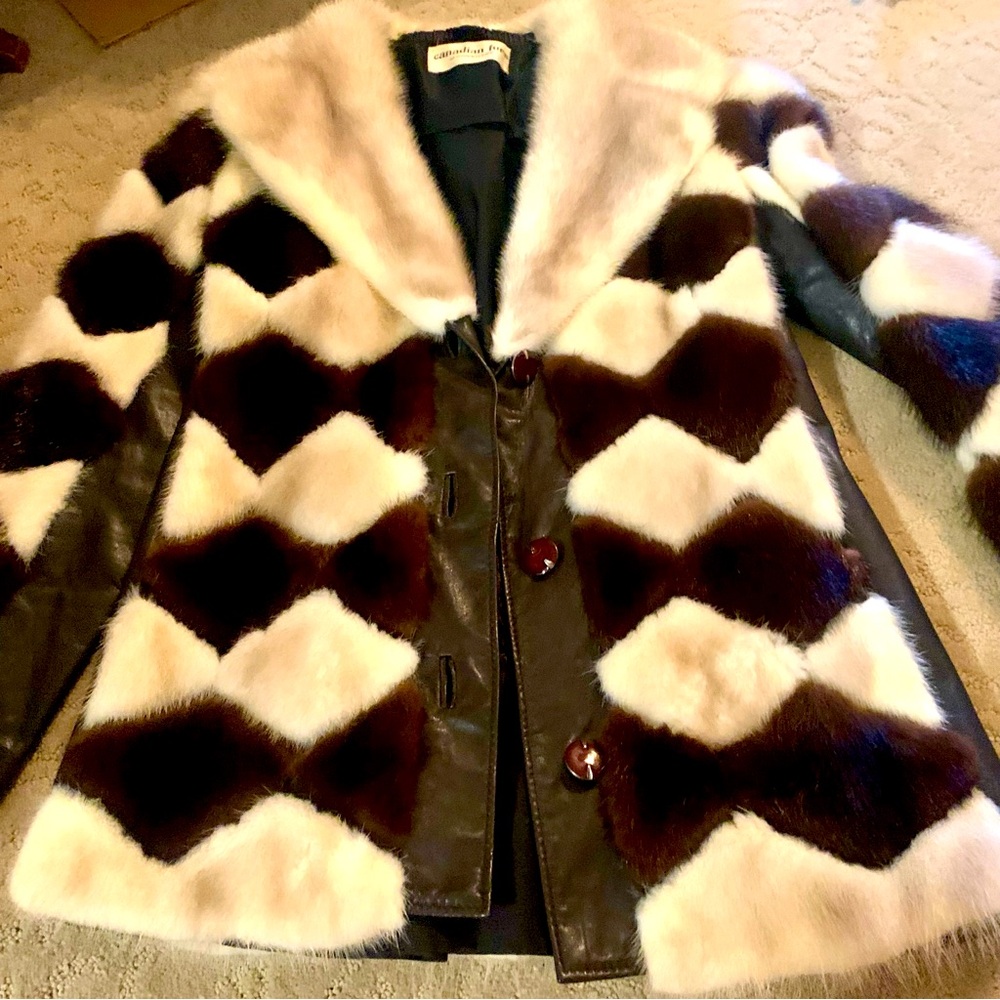 Canadian Fur of Coventry Chevron Fur Coat